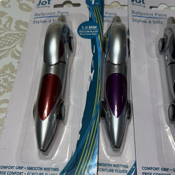 New Jot Race-car Shaped Ballpoint Pens - Set of 5 Colorful (D-4) - Picture 5 of 7